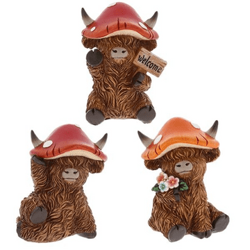 Moo-Shroom - Highland Cows - Set of 3