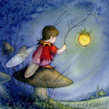 Moongazer Fairy Greeting Card (Willow the Wisp)