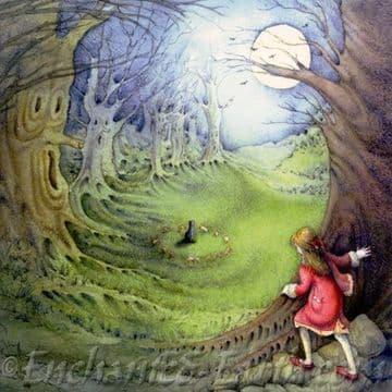 MoonGazer Fairy Greeting Card- ( Woodland Fairy Ring)