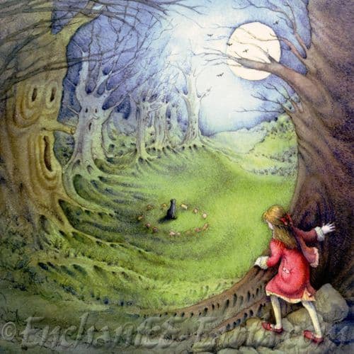 MoonGazer Fairy Greeting Card- ( Woodland Fairy Ring).