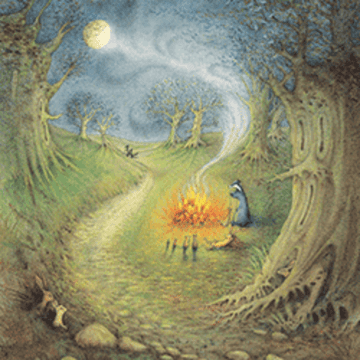 Moongazer Greeting Card- Autumn