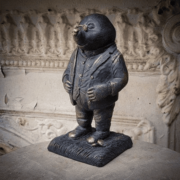 Mr Mole - Antique Bronzed Resin Garden Sculpture
