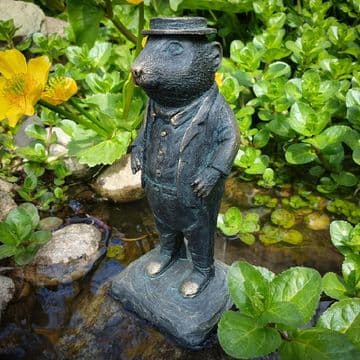 Mr Ratty - Antique Bronzed Resin Garden Sculpture