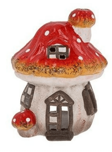 Mushroom County Cabin - Mystic Mushroom House - 20cm Tall