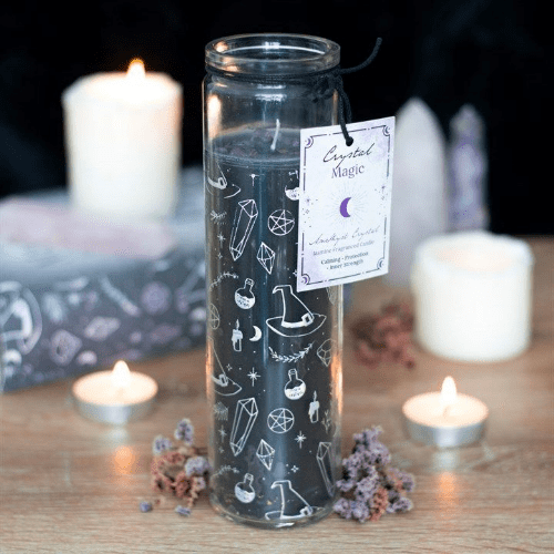 Mystical Crystal Witch  Tube Candle  - Jasmin.
