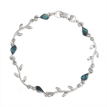 Natural Paua Shell - Bird & branch bracelet