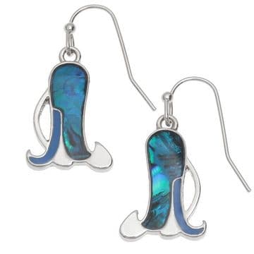 Natural Paua Shell - Bluebell Earrings