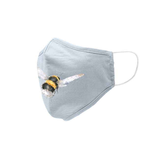 New Wrendale Design - Face Mask - Flight of The Bumble Bee - Face Covering - 100% Cotton.