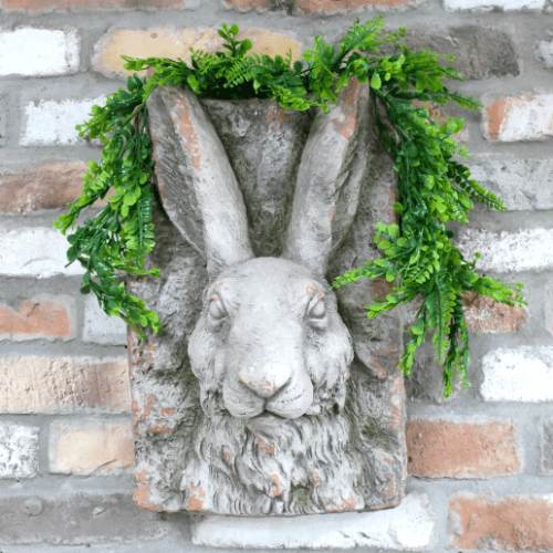 Large Rabbit Head Wall Planter - 46cm.