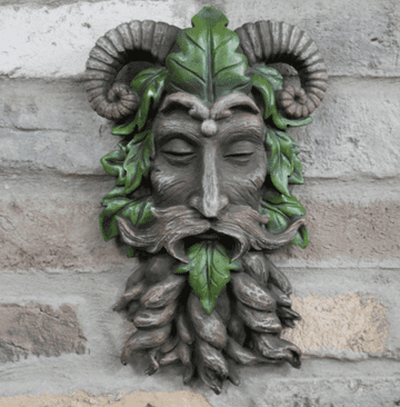 Oak God Green Man - Wall Plaque - 28cm
