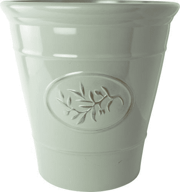 Olive Branch Planter - Recycled Plastic Garden  Planter - Pale  Green - 23cm