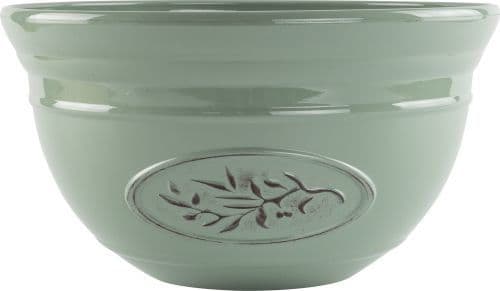 Olive - Recycled Plastic Garden Bowl Planter - Pastel Green - 30cm.