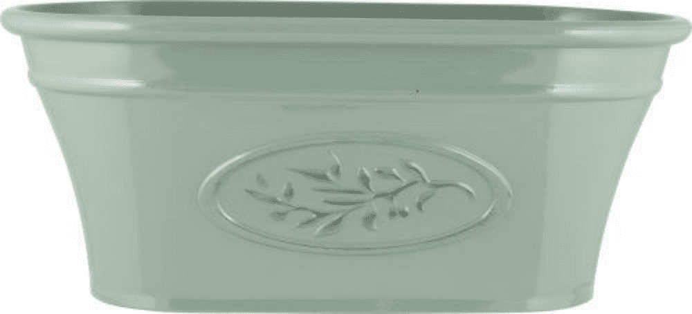 Olive - Recycled Plastic Garden Trough Planter - Pastel Green - 38cm.