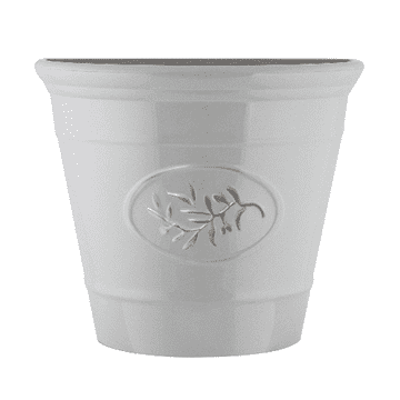 Olive Branch Wall Planter - Pale Grey - Made From 100% recycled Plastic - 21cm