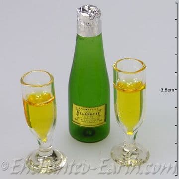 One Miniature Glass of Champagne