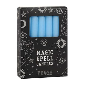 Pack of 12 Blue Peace spell candles