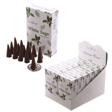Pack of 15 Cleansing White sage Stamford Incense Cones
