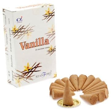 Pack of 15 Stamford Vanilla Incense Cones