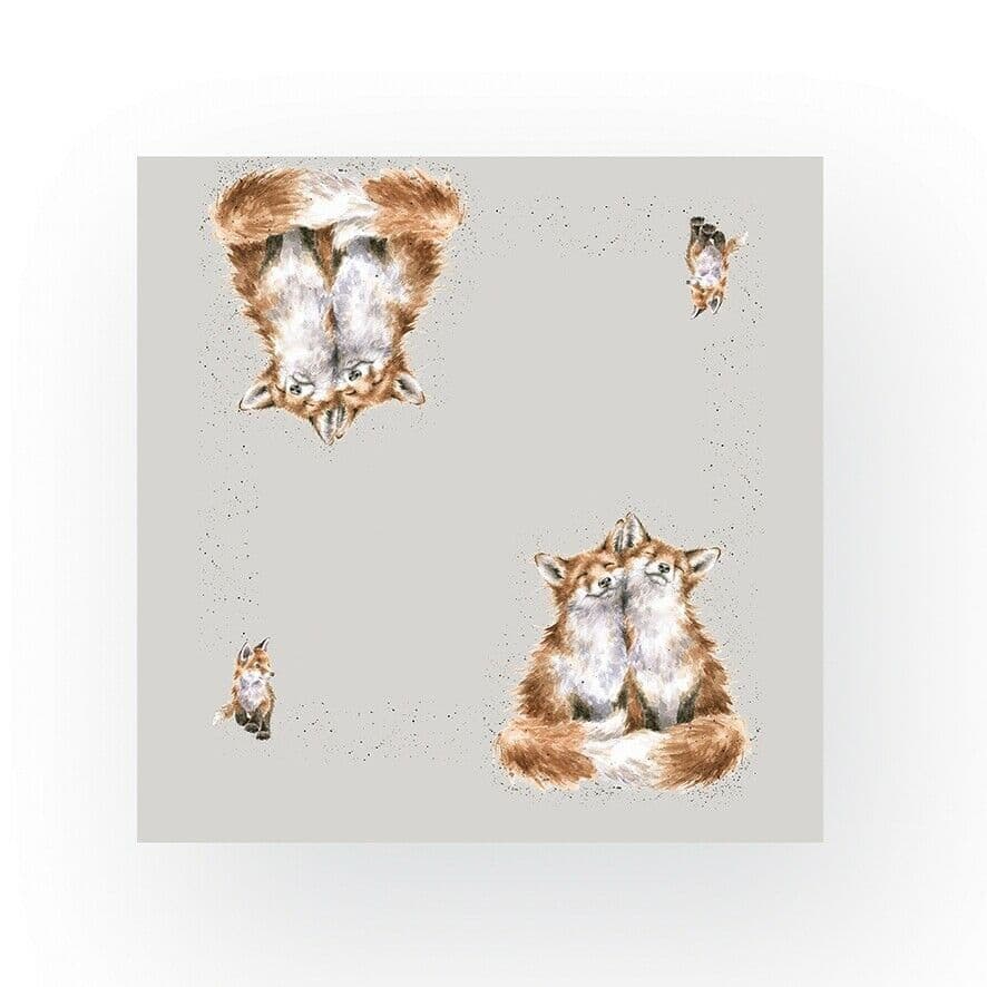 Pack of 20 Quality Paper Napkins Wrendale Designs Fox Contentment.