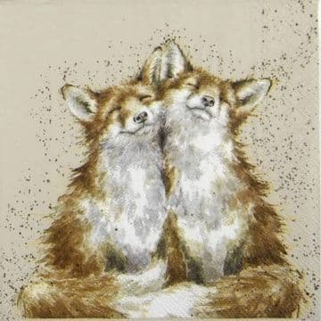 Pack of 20 Quality Paper Napkins -Wrendale Designs Fox - Contentment