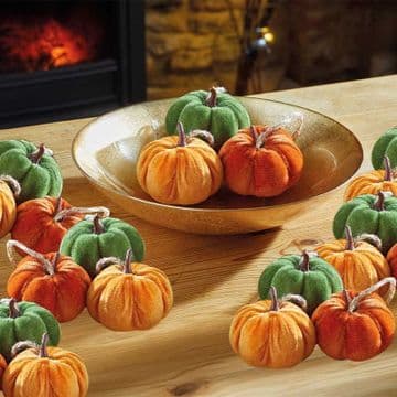 Pack of 20 Velvet Pumpkins