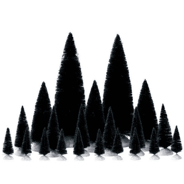 Pack of 21 Assorted Fir Tress
