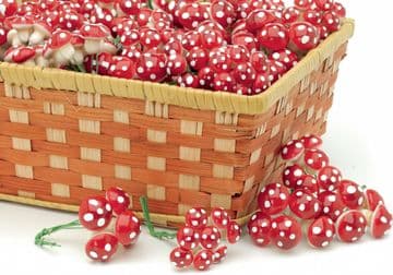 Pack of Red Fairy Crafting Toadstools- 3 Sizes
