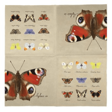 Paper Napkins - Pack of 20 - The Butterfly Collection