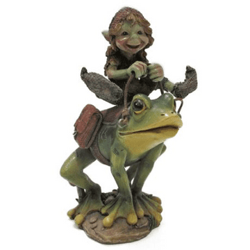 Paul the Pixie Riding a Frog - 12.5cm
