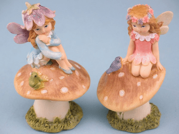 Penny the Toadstool Fairy & Frog - Large 12cm