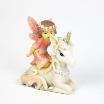Pink Flower Fairy & Unicorn - 7cm