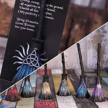 Positive Energy Broomstick - Choose from 6 magical Brooms - 20cm
