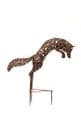 Bronze Leaping Fox Garden Sculpture - 100cm.
