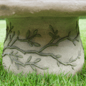 Large Mushroom Bird Bath with bronze fairies - 58cm.
