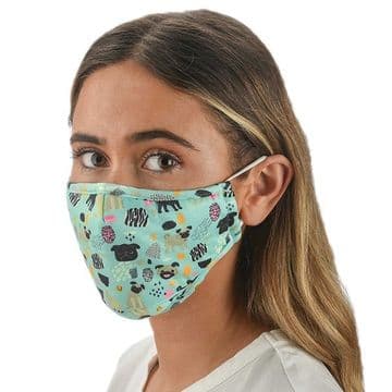 Pugs - Dog design- Face Mask /Face Covering