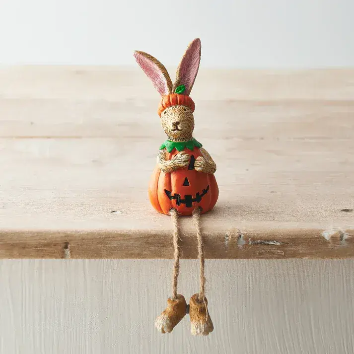 Pumpkin Rabbit with dangly legs.