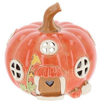 Pumpkin Tea light House - Ceramic - 15cm