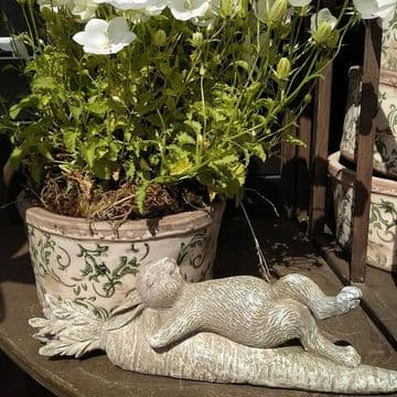 Rabbit on a Carrot - Stone effect - Resin Ornament - 28cm