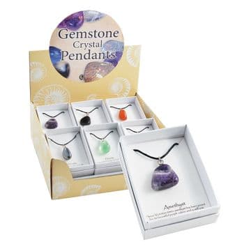 Real Healing Gemstone Pendant - 12 Real Gemstones to choose from