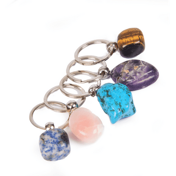 Real Tumbled GemStone Keyring