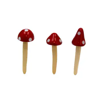 Red & White Porcelain Fairy Mushroom - 3 to choose from