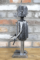 Sam - Silver Metal Robot - 44cm.