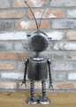 Sam - Silver Metal Robot - 44cm.