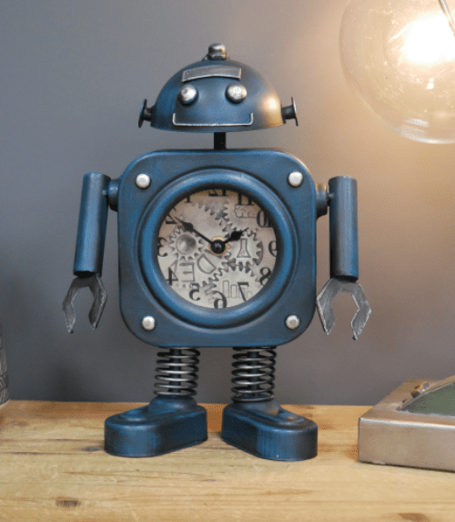 Retro Robot Clock - Yellow Wally.