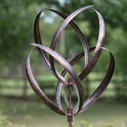 The Brushed Copper Hampton Court   Wind Spinner - 190cm.