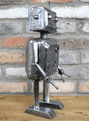 Sam - Silver Metal Robot - 44cm.