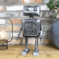 Sam - Silver Metal Robot - 44cm.