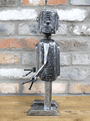 Sam - Silver Metal Robot - 44cm.