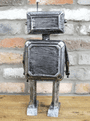 Sam - Silver Metal Robot - 44cm.