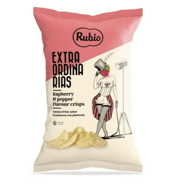 Rubio - Extraordinas Vegan Crisps: Raspberry & Pepper